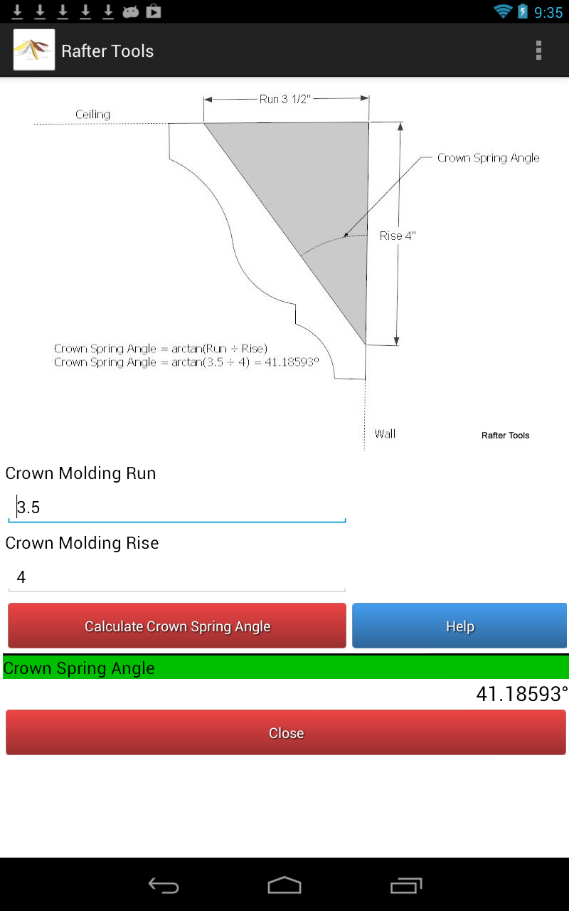 Crown Molding Miter Chart