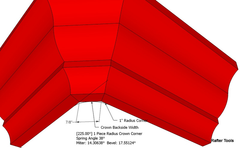 Polygon Crown Moulding, How To Cut Crown Molding For Rounded Corners